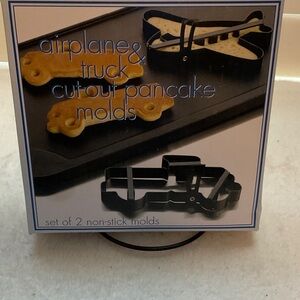 Non-Stick Airplane & Truck Pancake Molds - Black